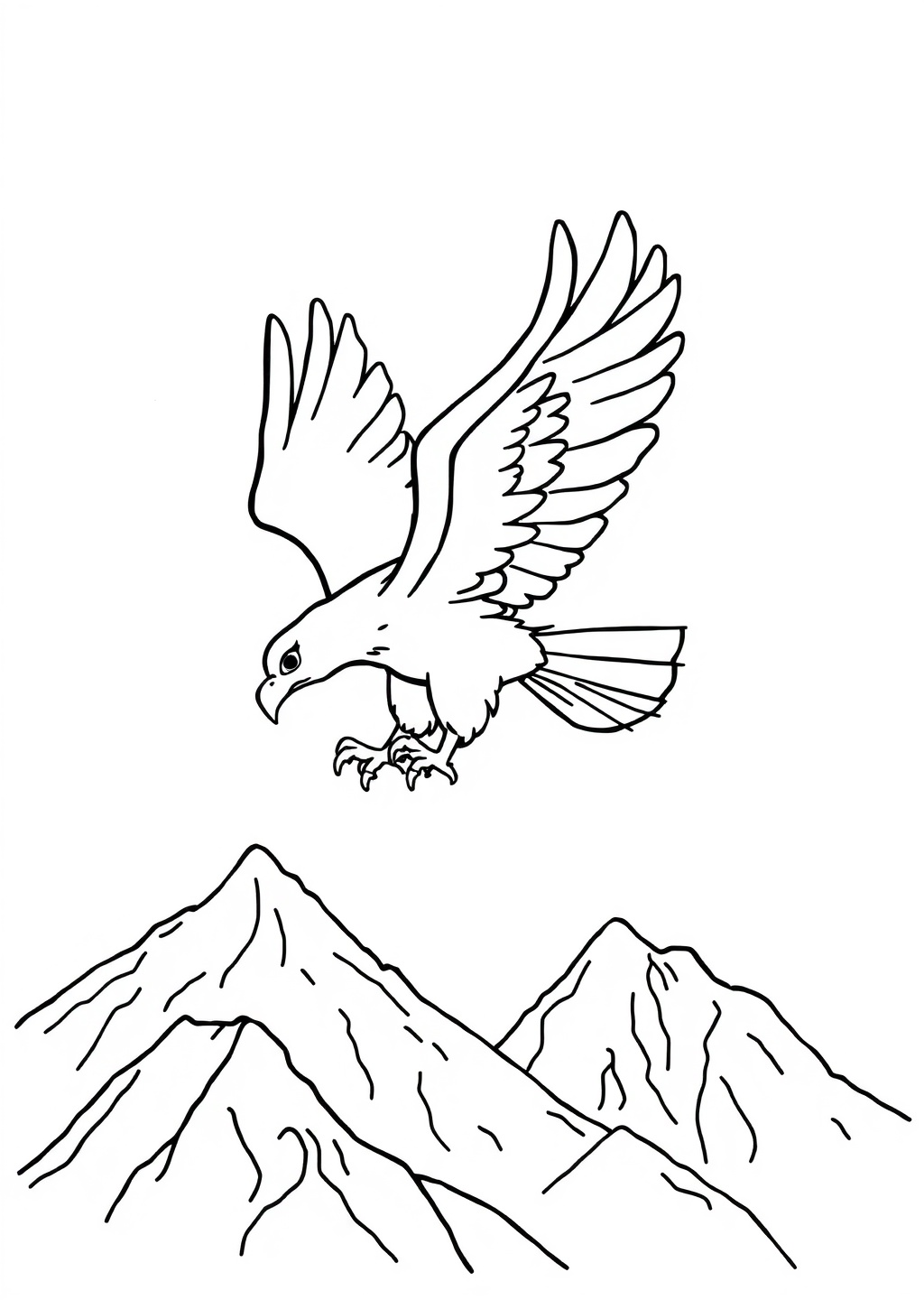 Ausmalbild: Adler