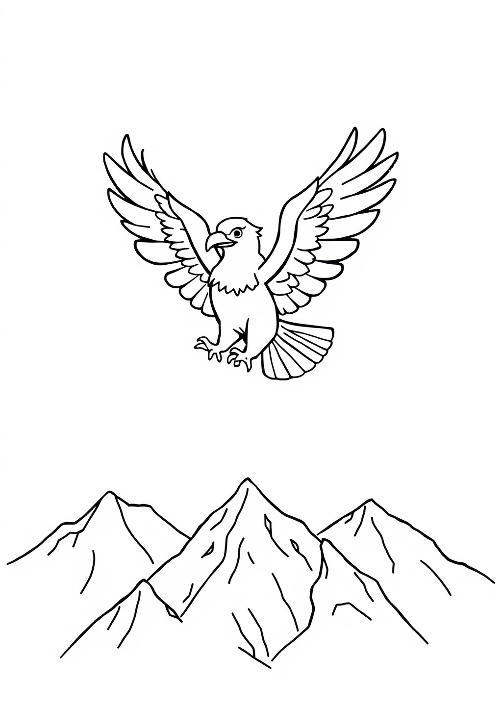Ausmalbild: Adler