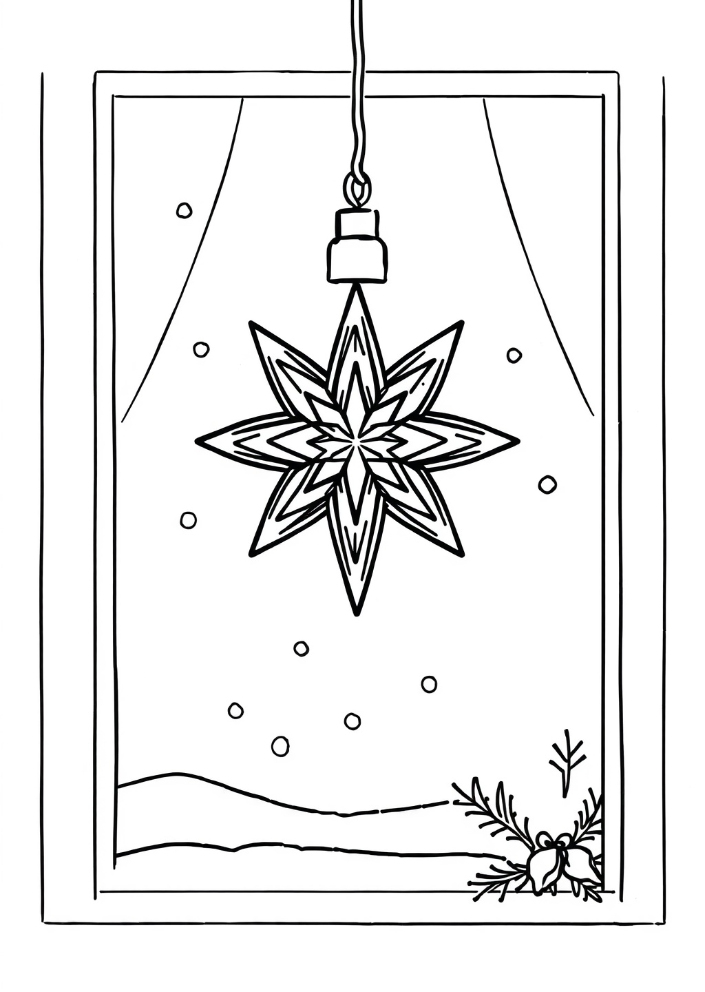 Ausmalbild: Adventsstern