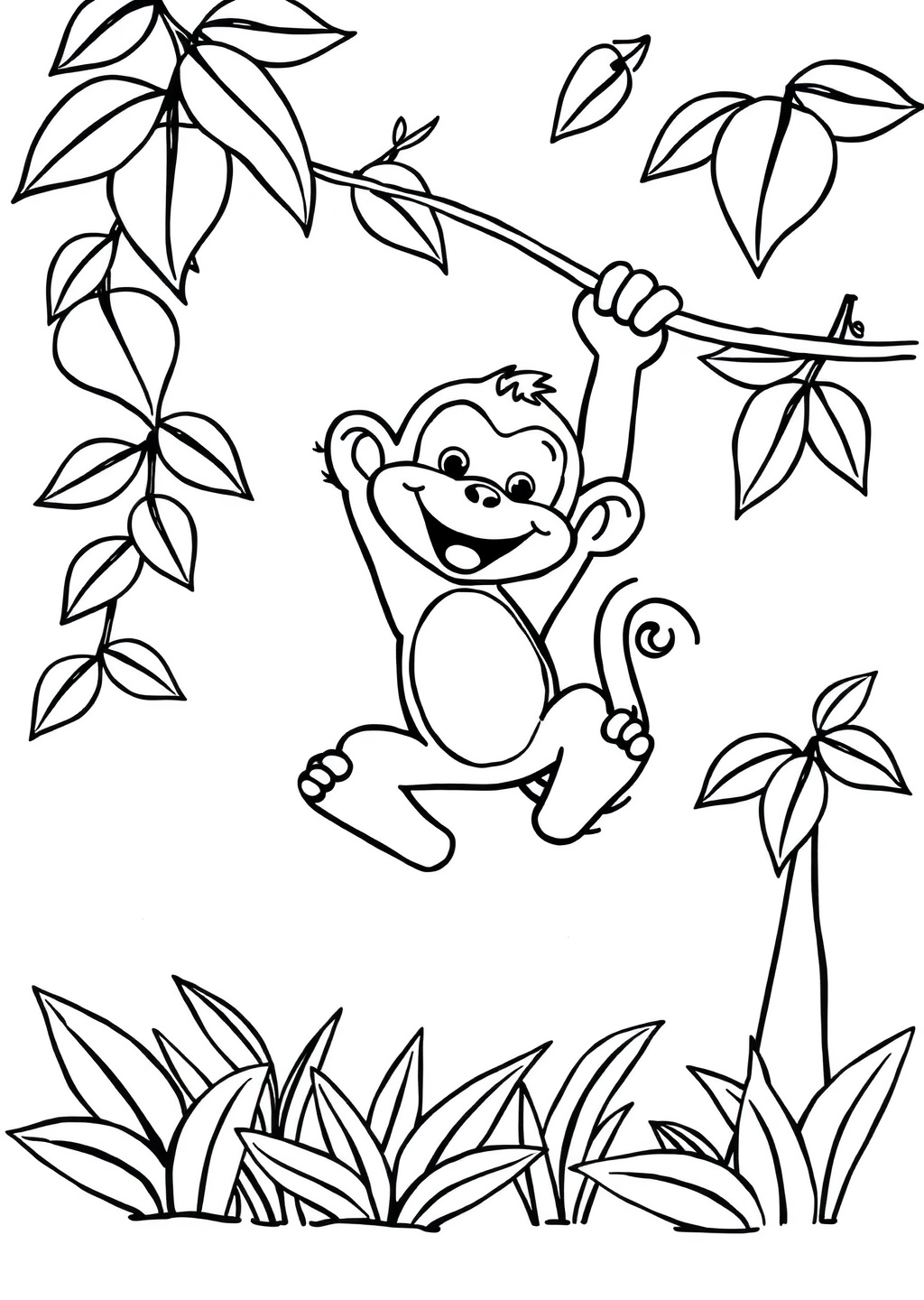 Ausmalbild: Affe
