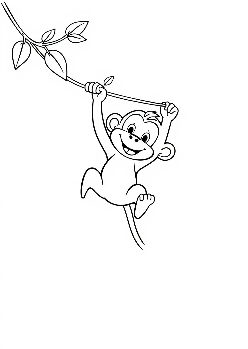 Ausmalbild: Affe