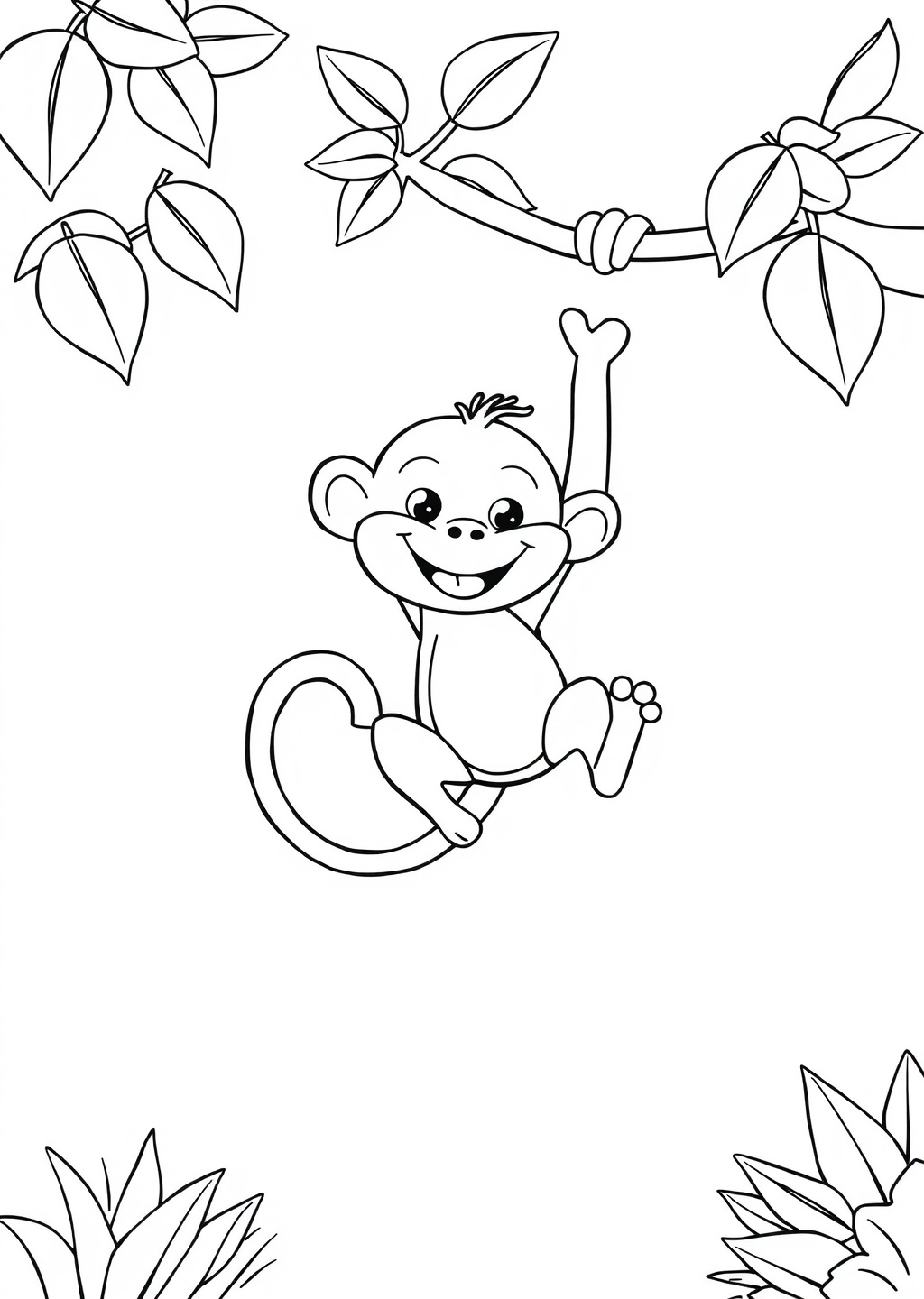 Ausmalbild: Affe