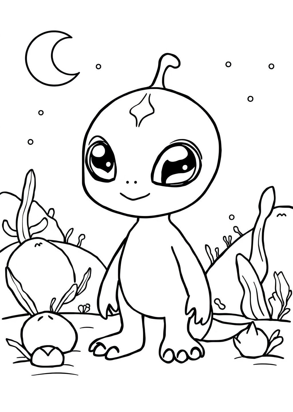Ausmalbild: Alien