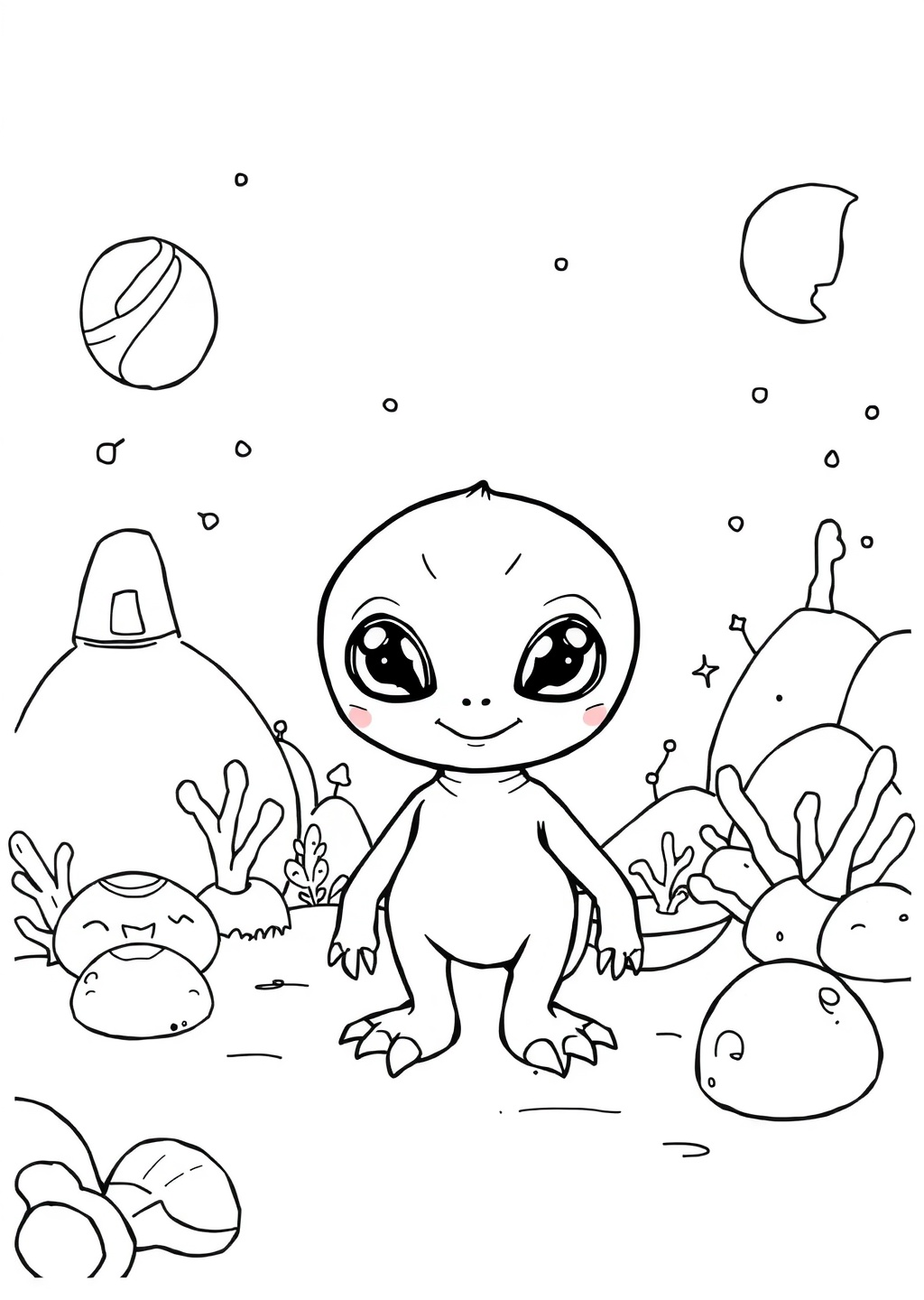 Ausmalbild: Alien