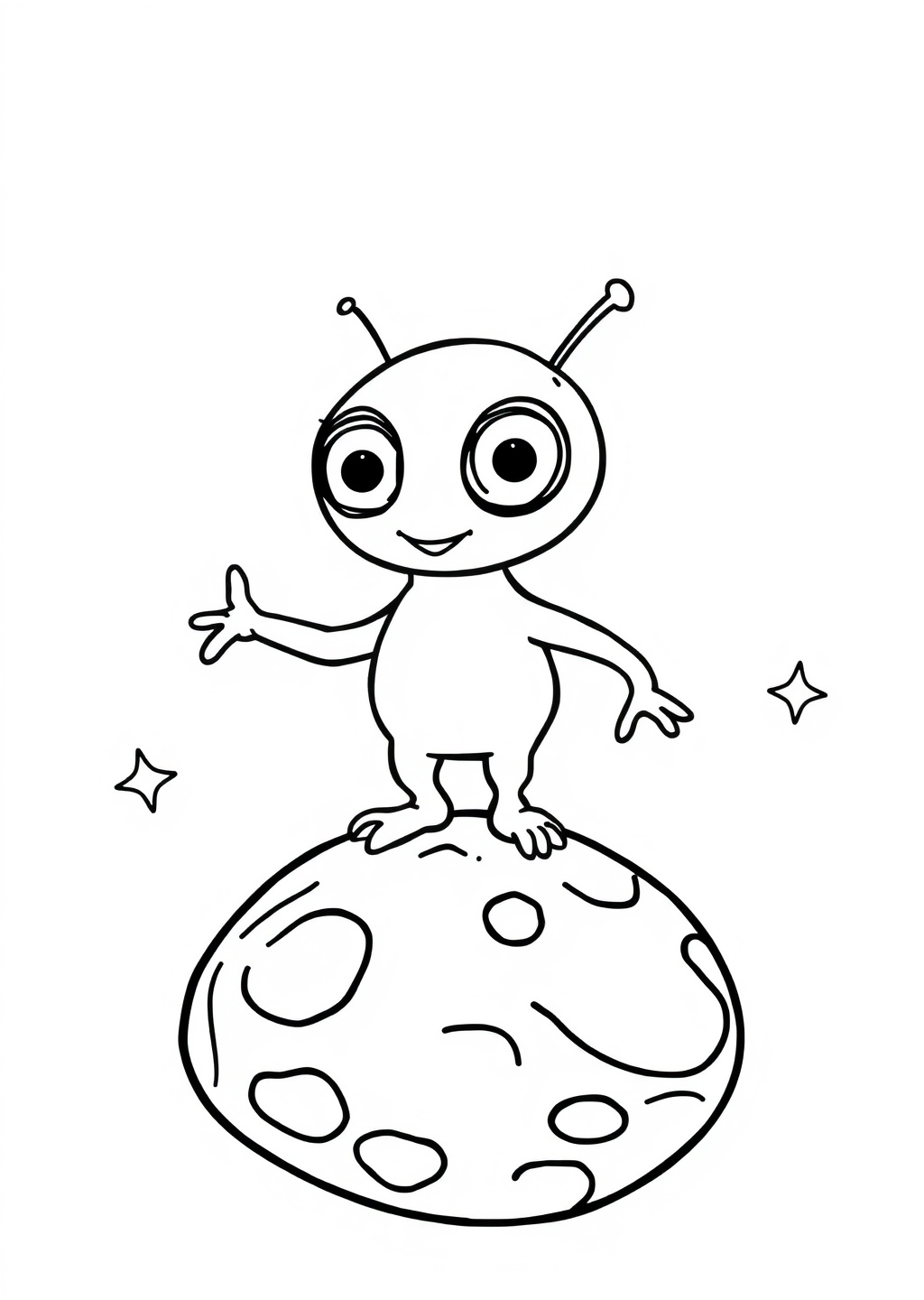 Ausmalbild: Alien