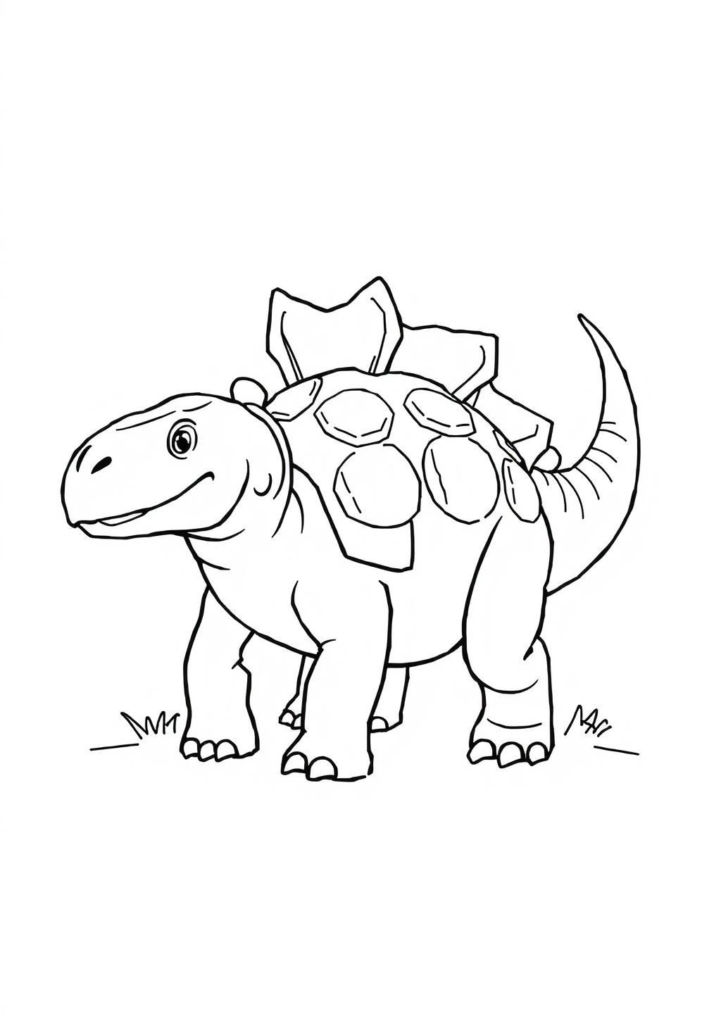 Ausmalbild: Ankylosaurus