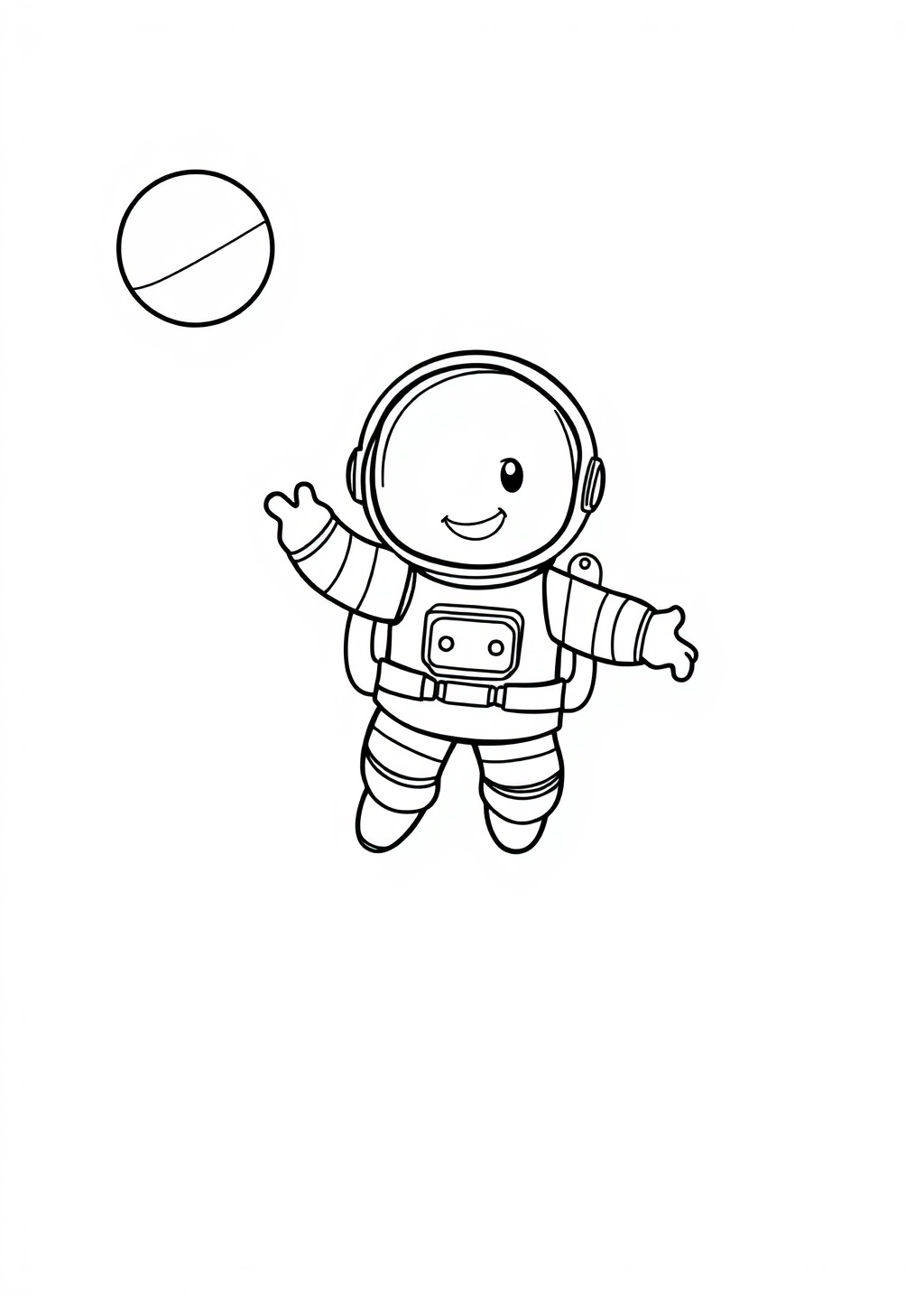 Ausmalbild: Astronaut