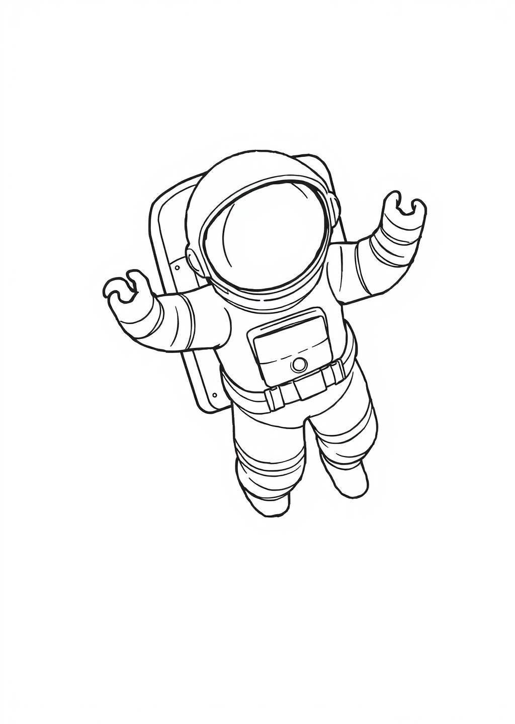Ausmalbild: Astronaut