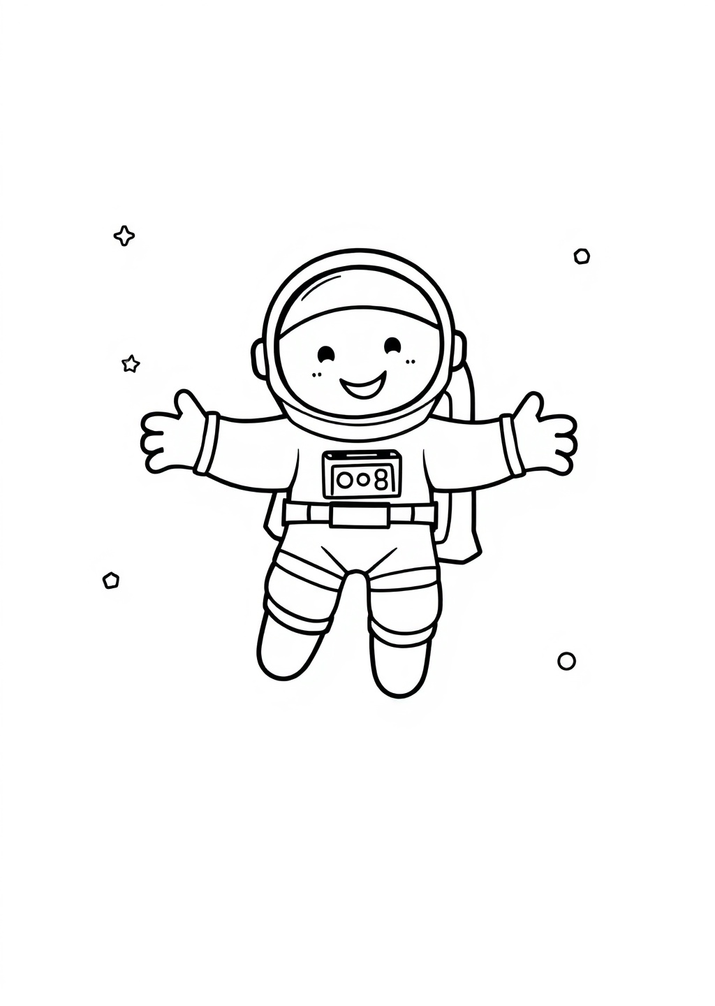 Ausmalbild: Astronaut