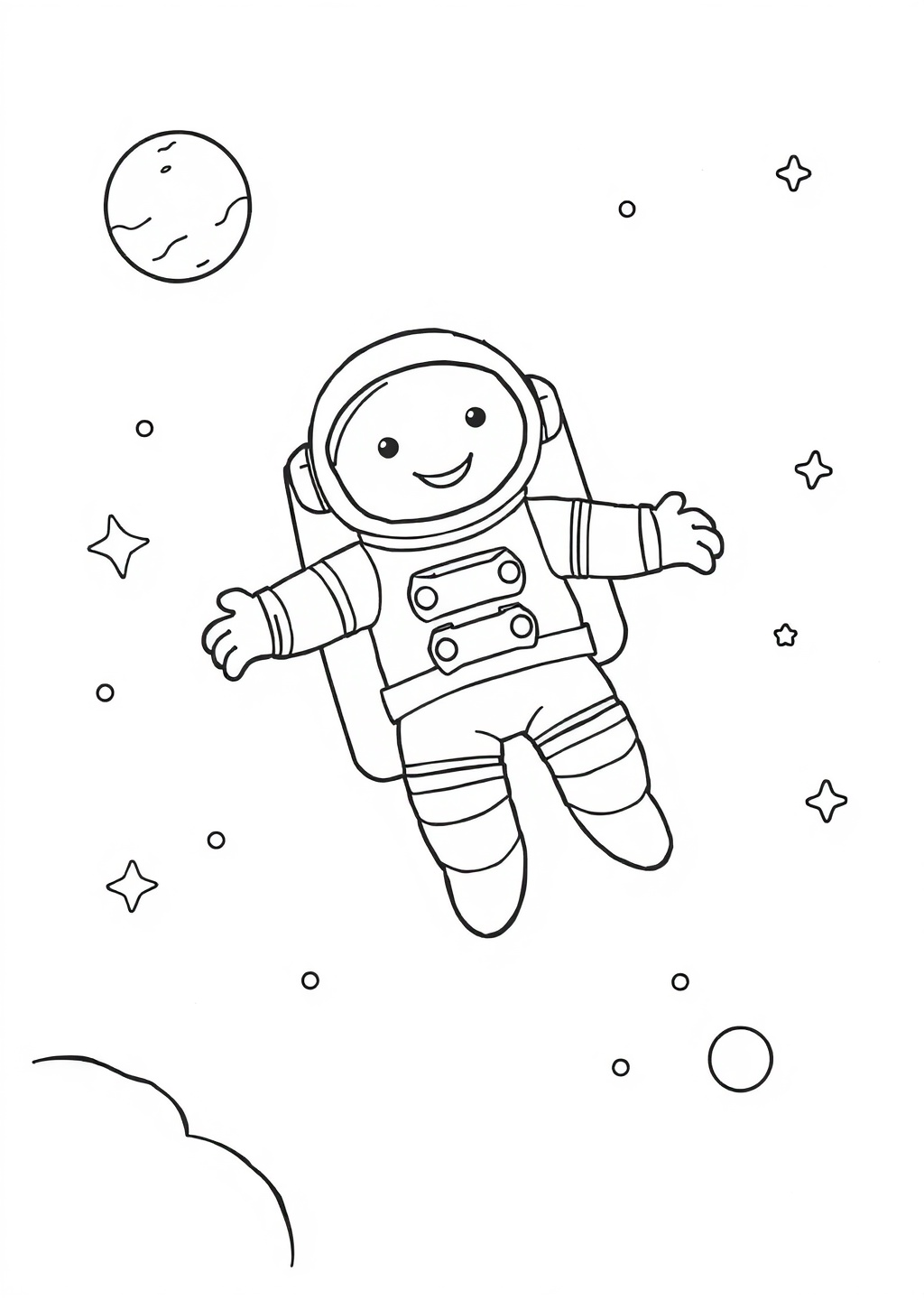 Ausmalbild: Astronaut