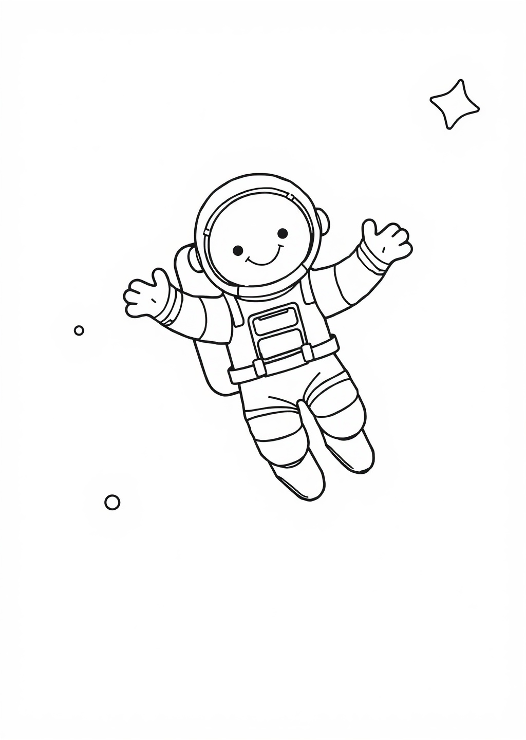 Ausmalbild: Astronaut