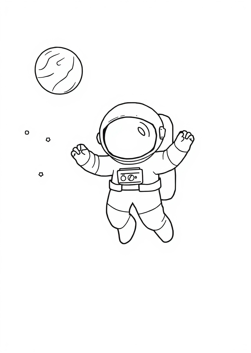 Ausmalbild: Astronaut