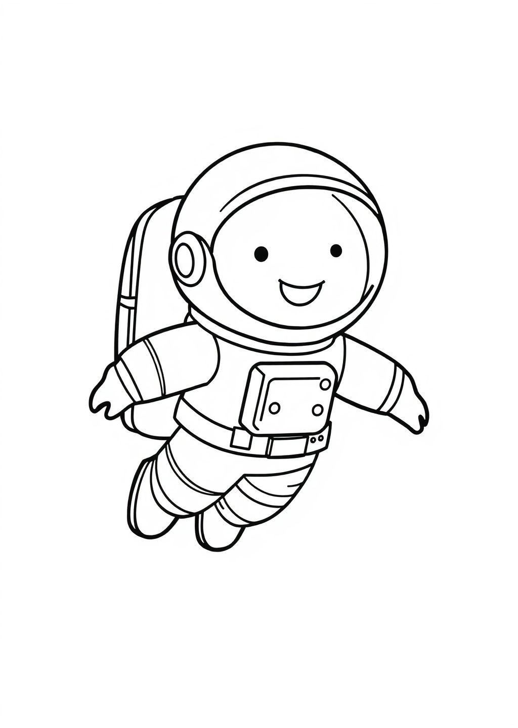 Ausmalbild: Astronaut