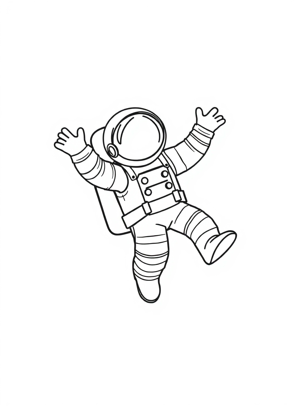 Ausmalbild: Astronaut