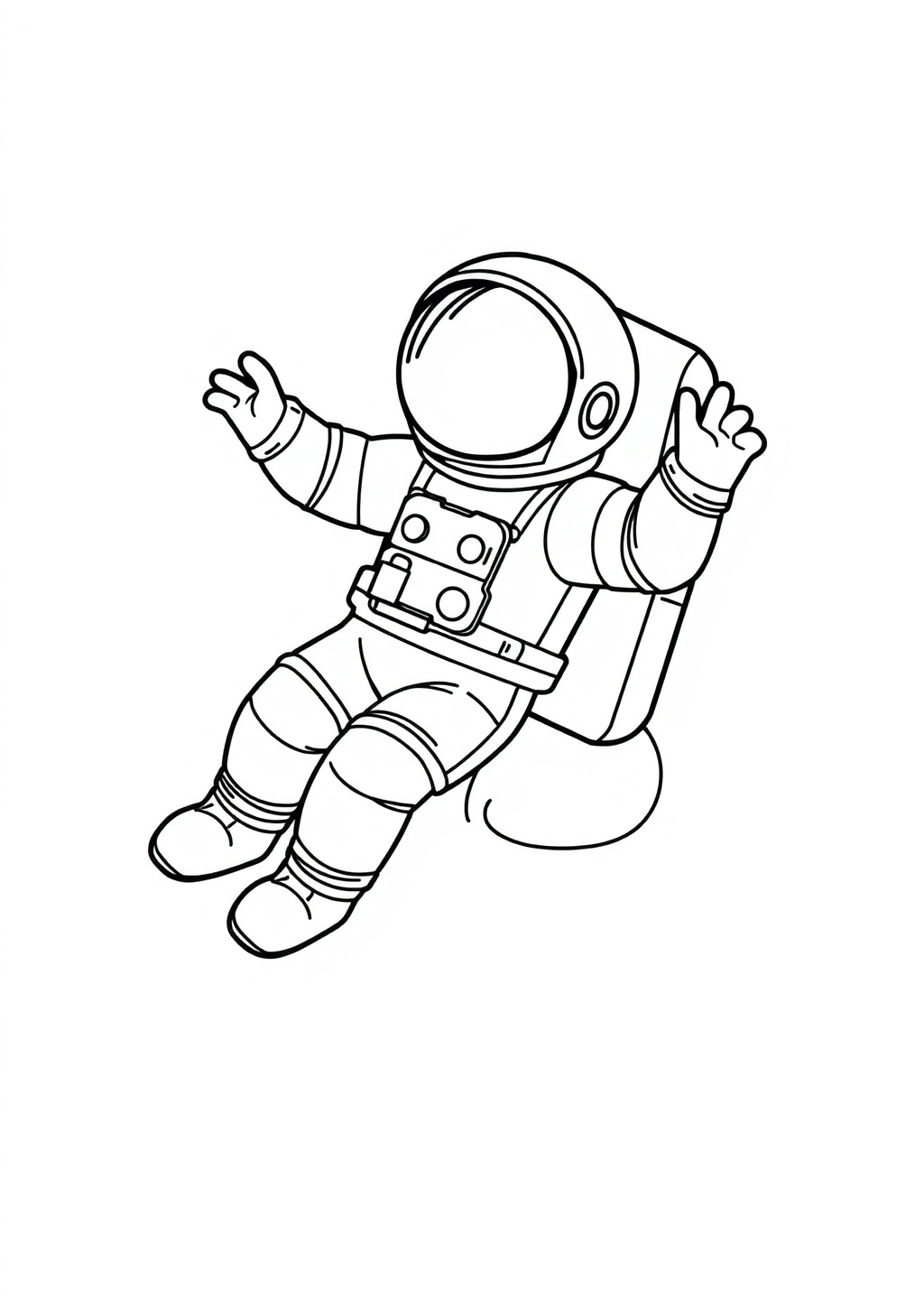 Ausmalbild: Astronaut