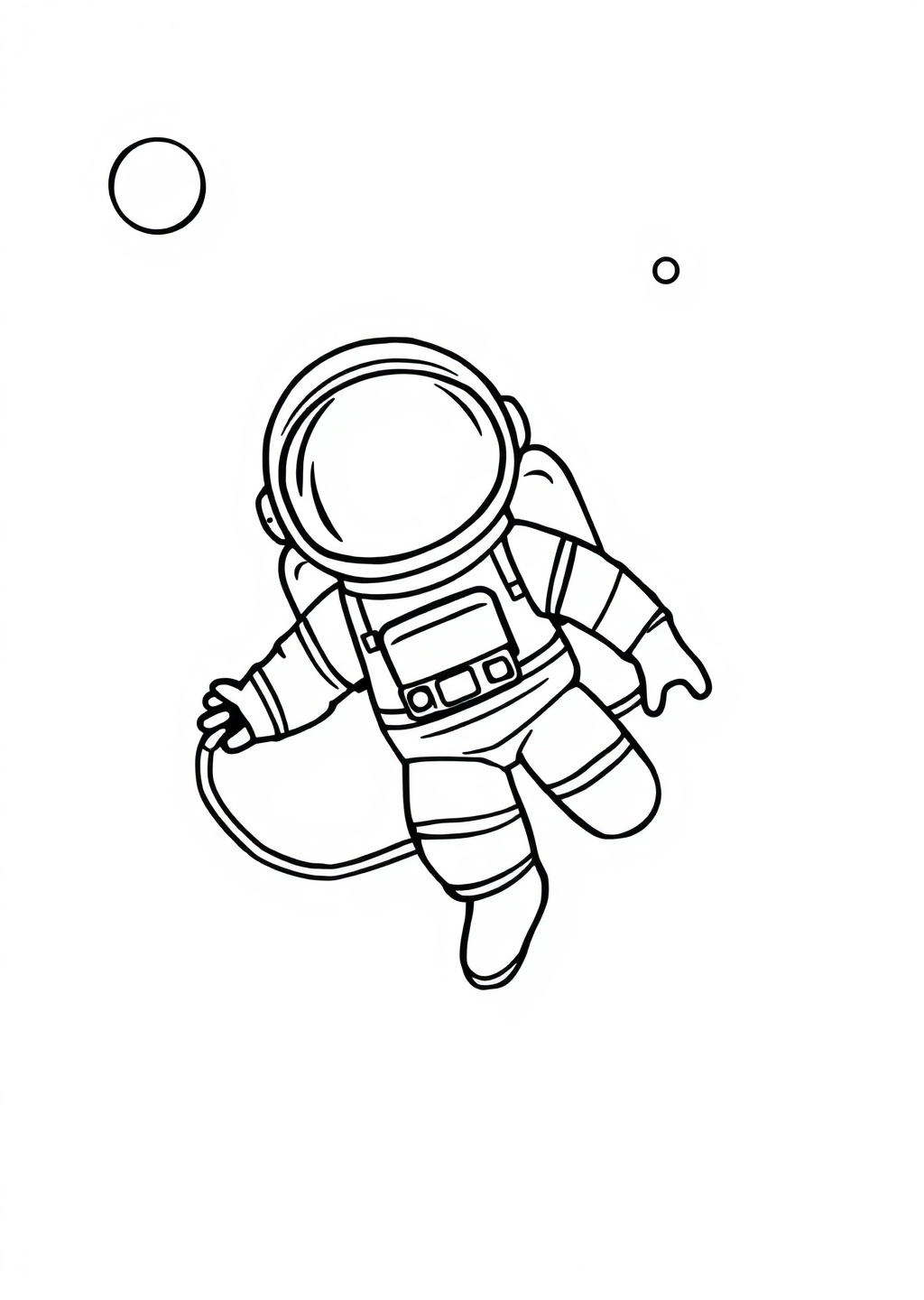 Ausmalbild: Astronaut