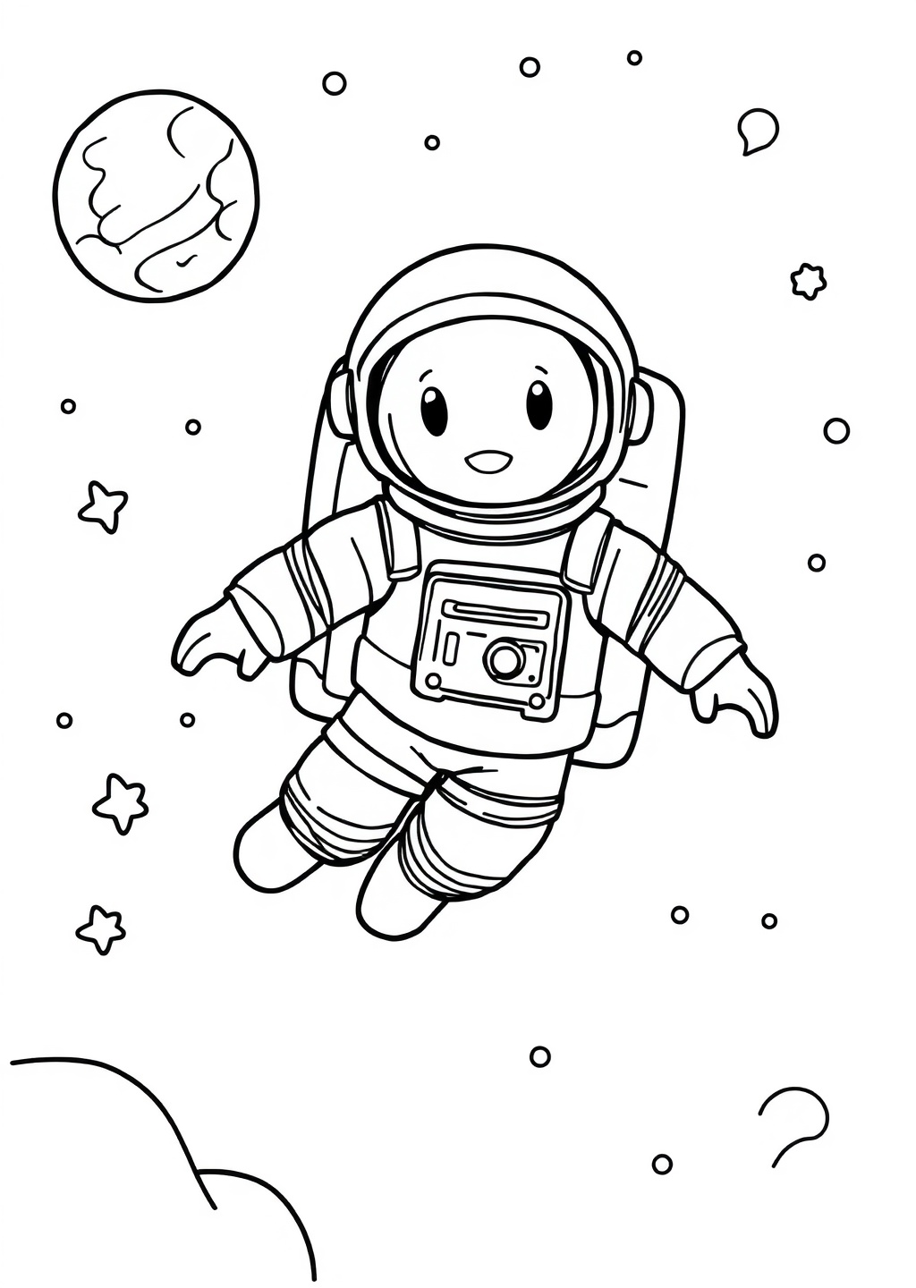 Ausmalbild: Astronaut