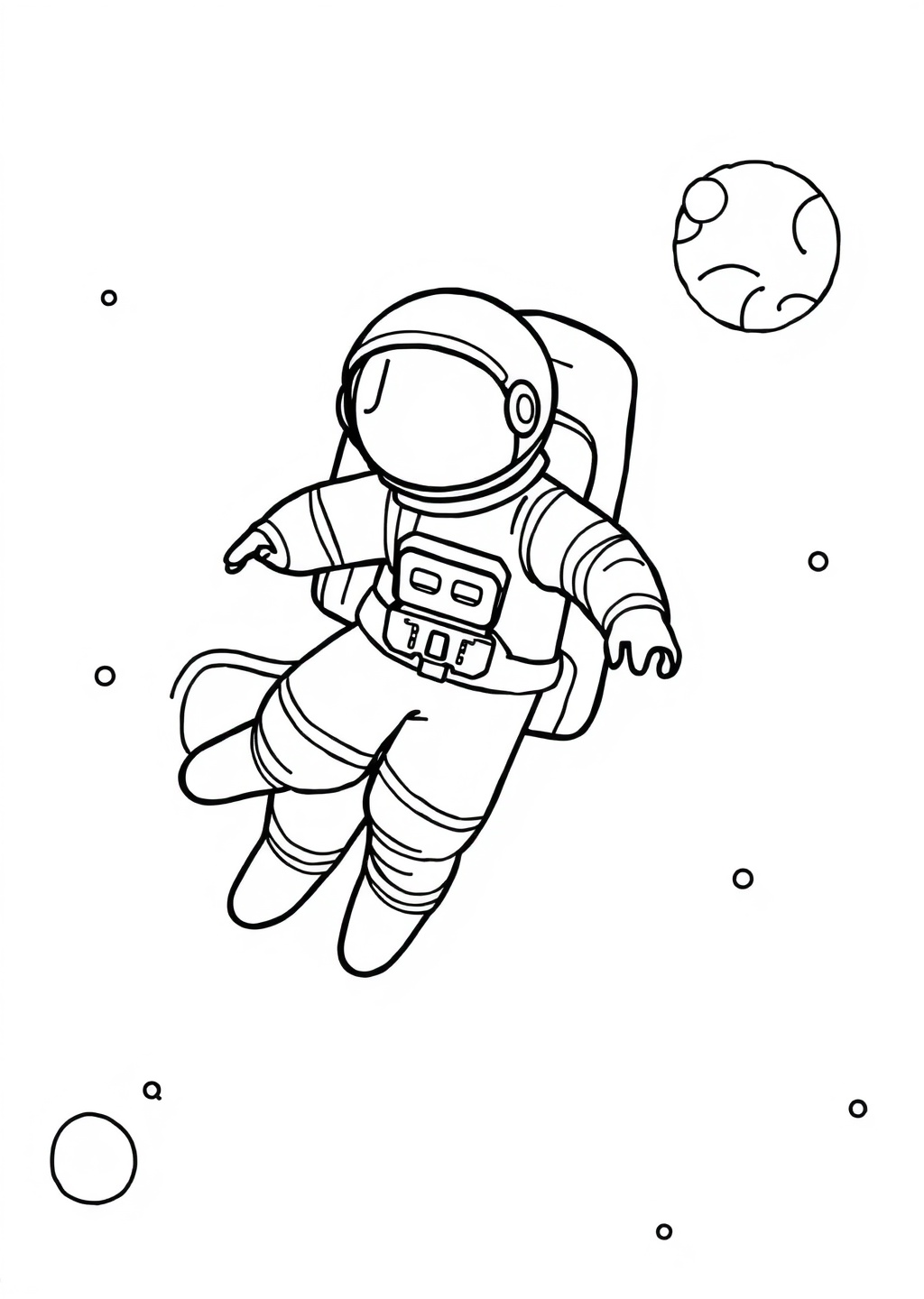 Ausmalbild: Astronaut