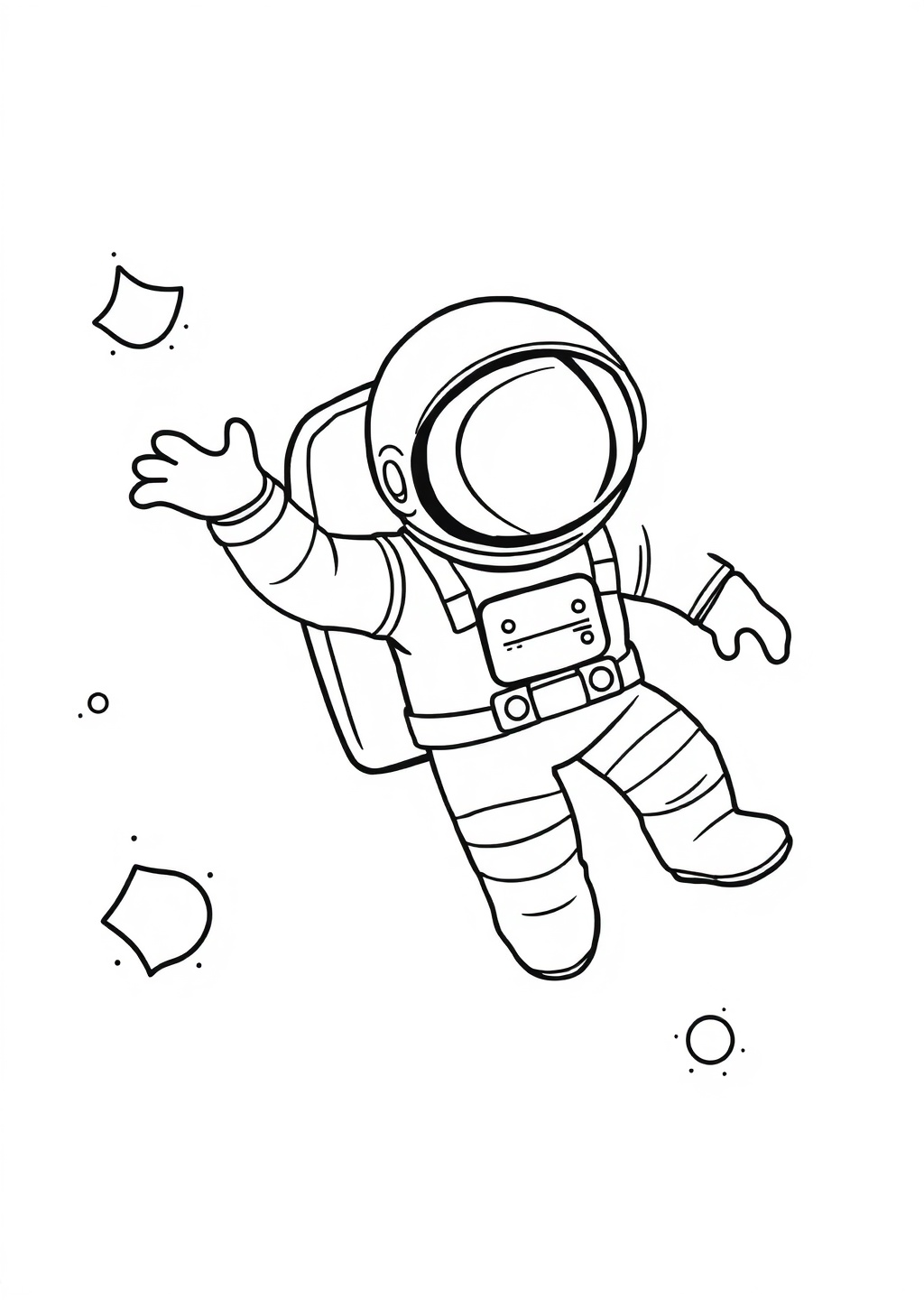 Ausmalbild: Astronaut