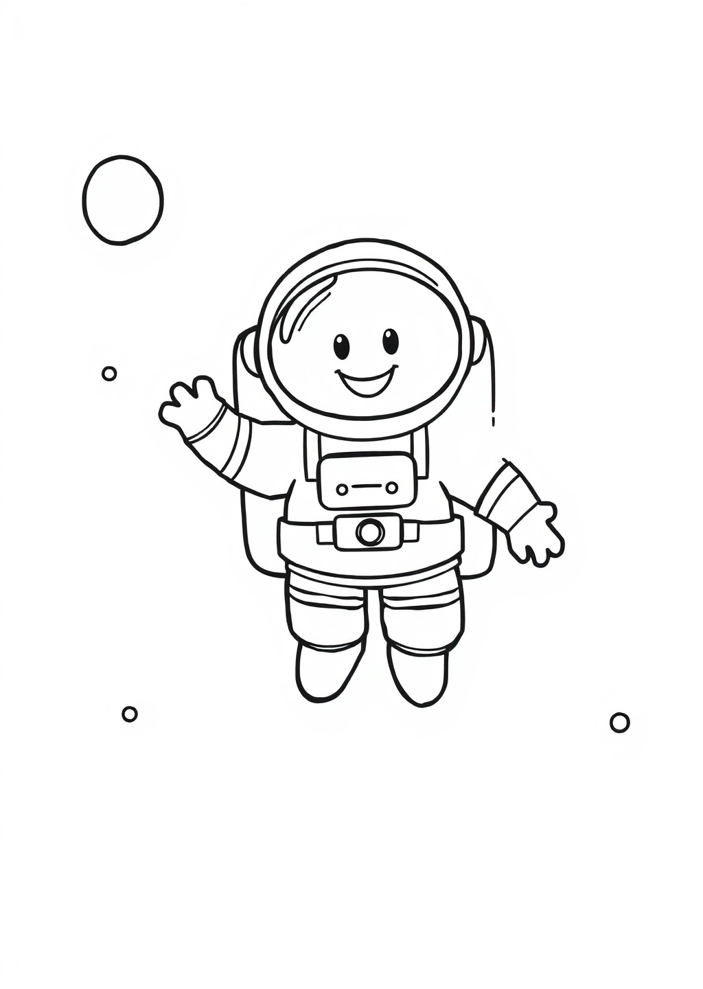 Ausmalbild: Astronaut