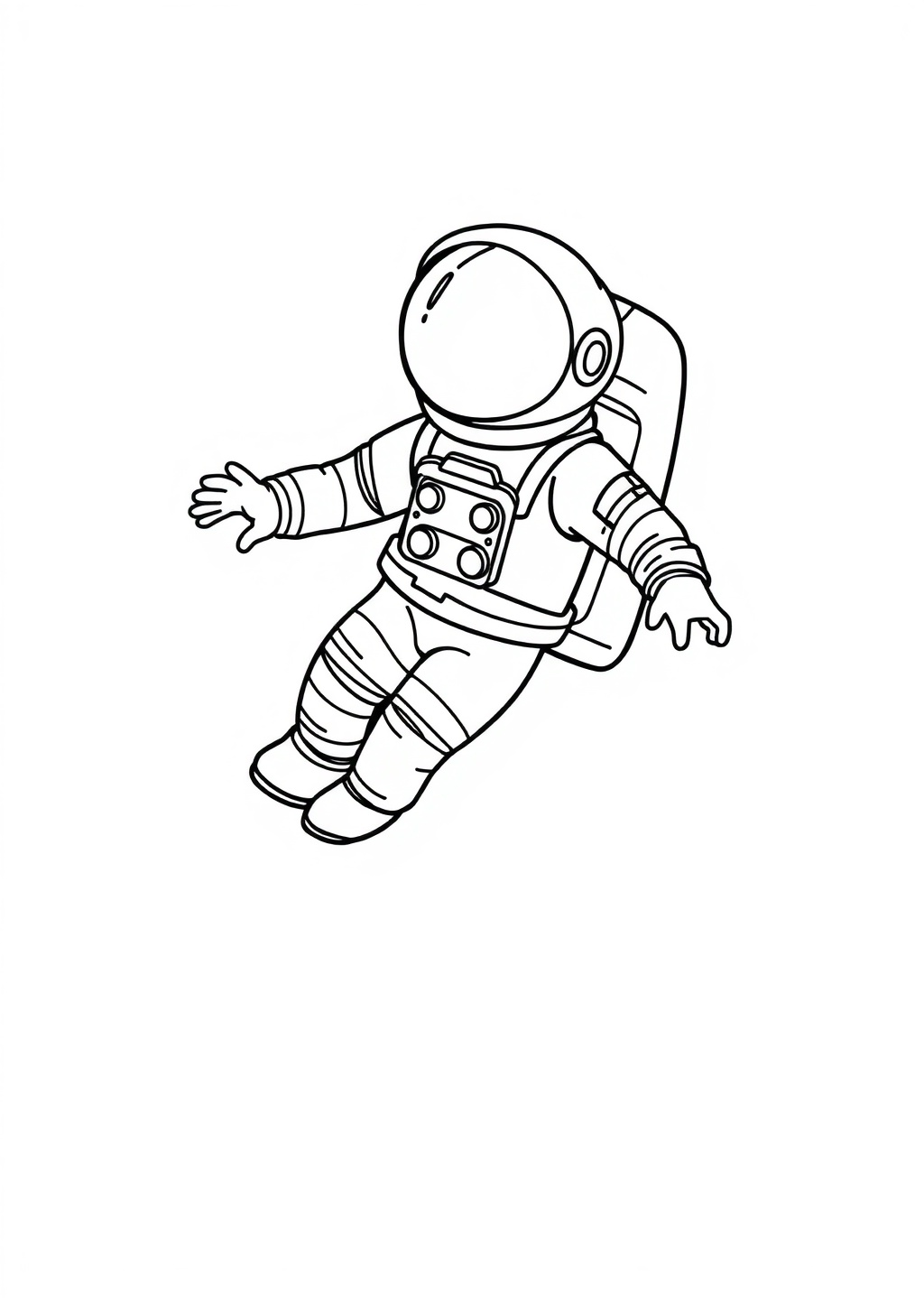 Ausmalbild: Astronaut