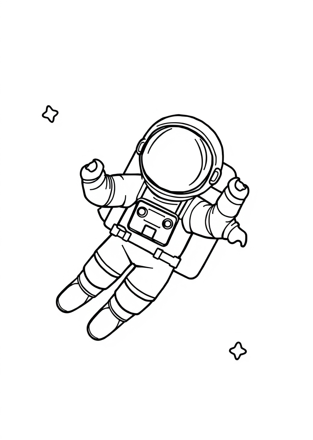Ausmalbild: Astronaut