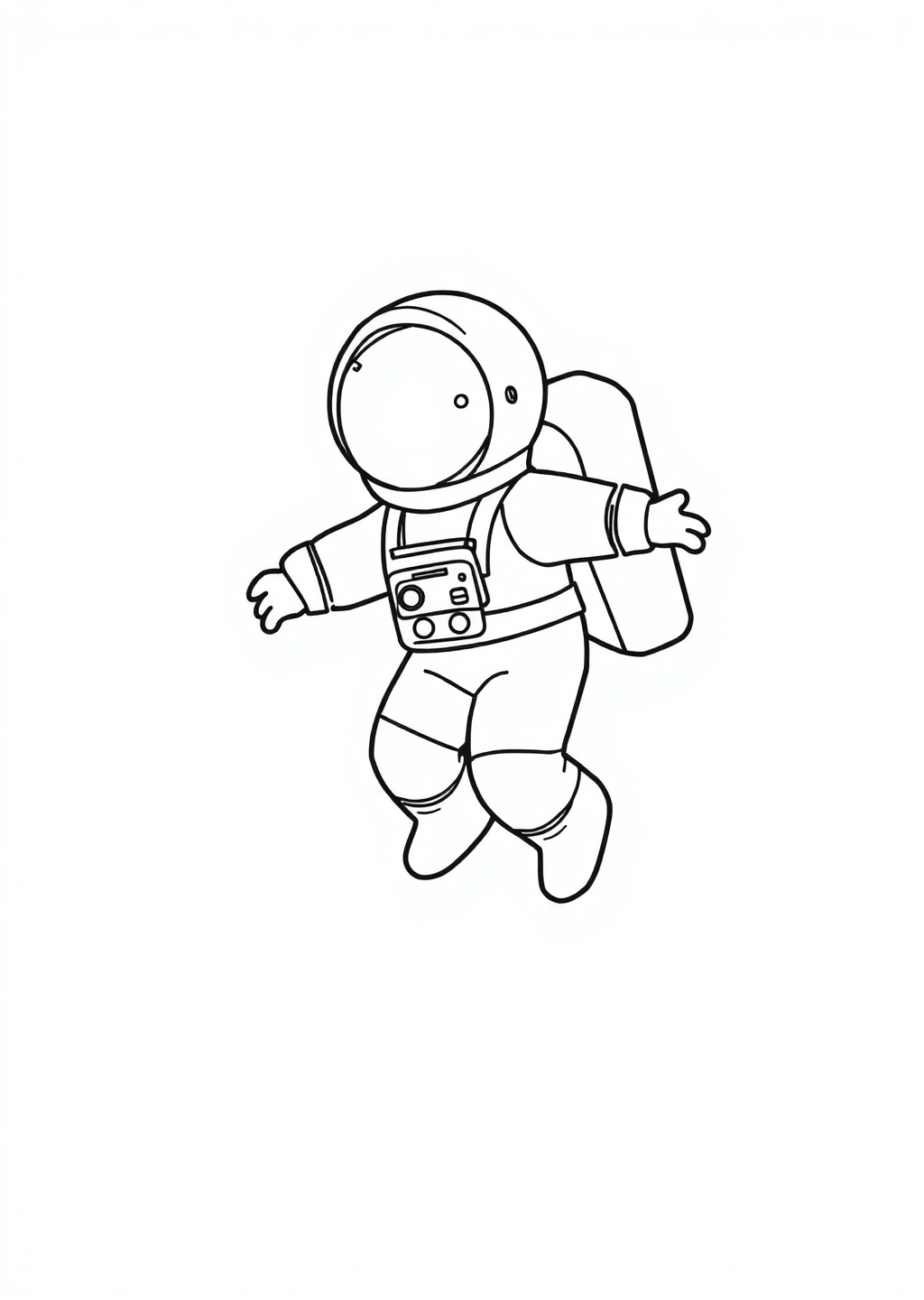 Ausmalbild: Astronaut