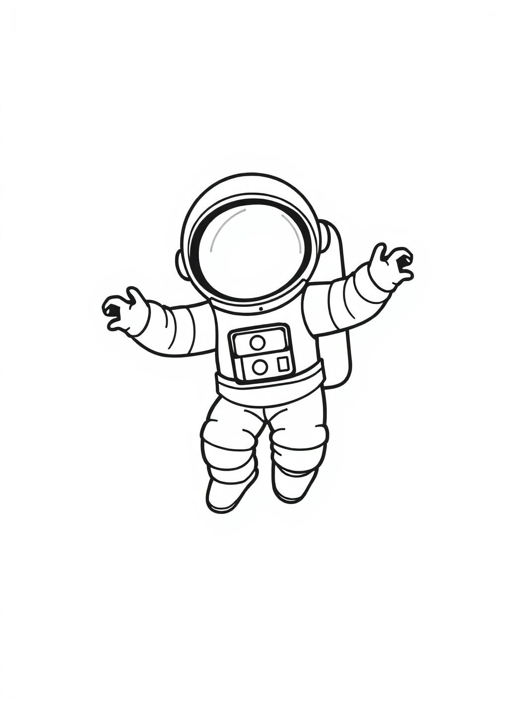 Ausmalbild: Astronaut