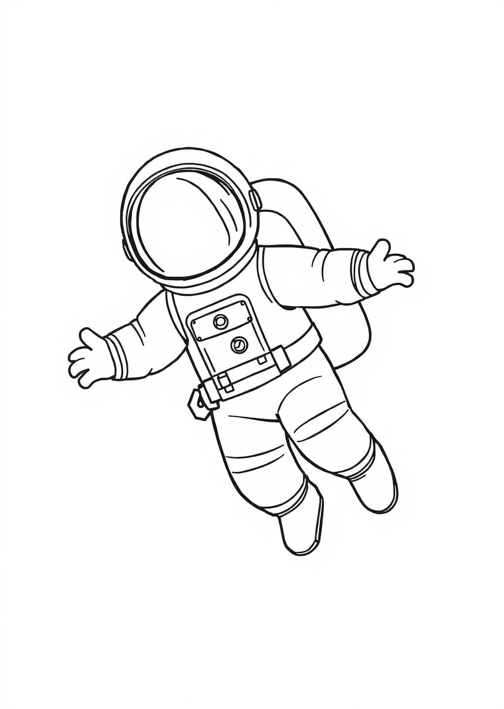 Ausmalbild: Astronaut
