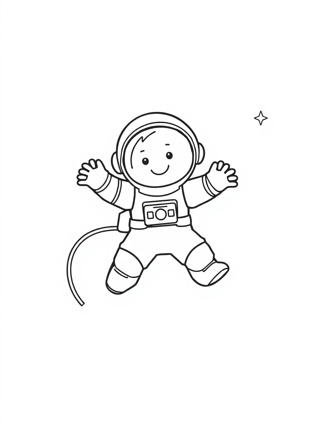 Ausmalbild: Astronaut