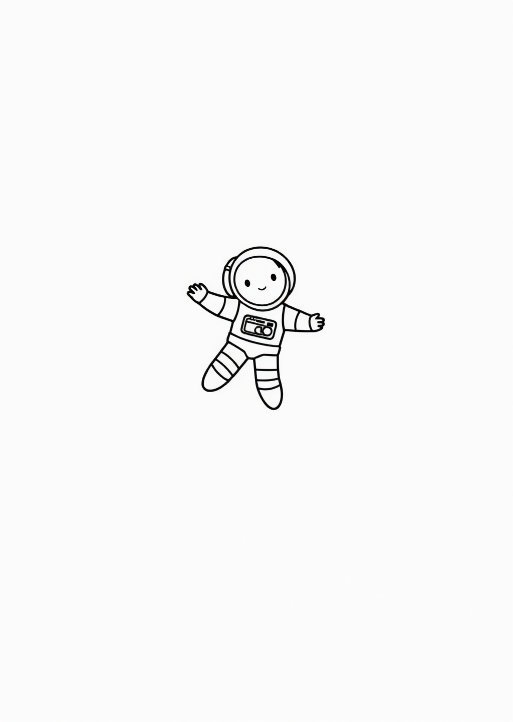 Ausmalbild: Astronaut