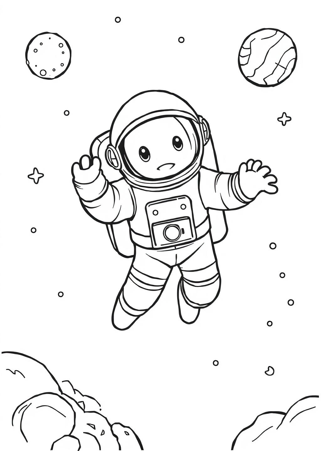 Ausmalbild: Astronaut