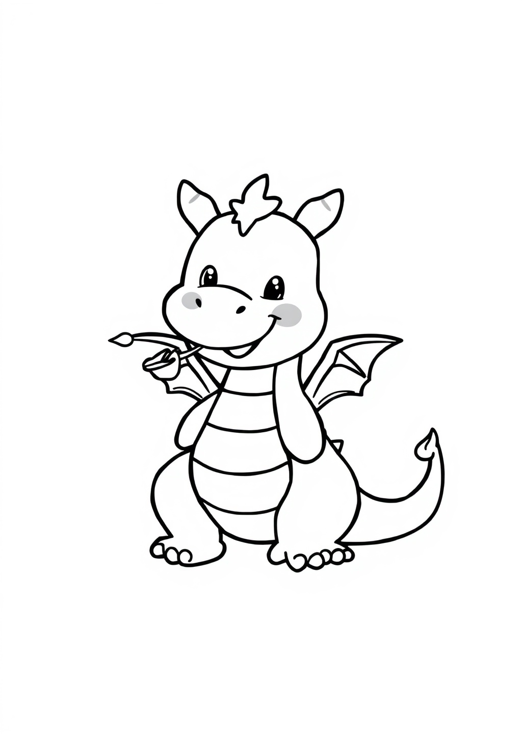 Ausmalbild: Baby-Drache