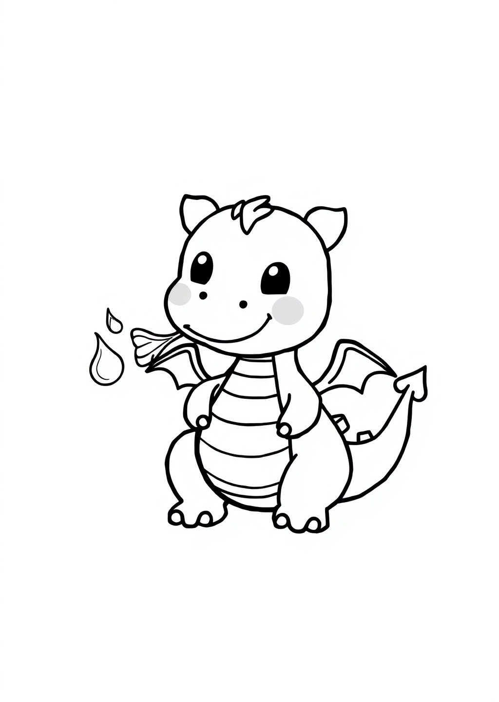 Ausmalbild: Baby-Drache