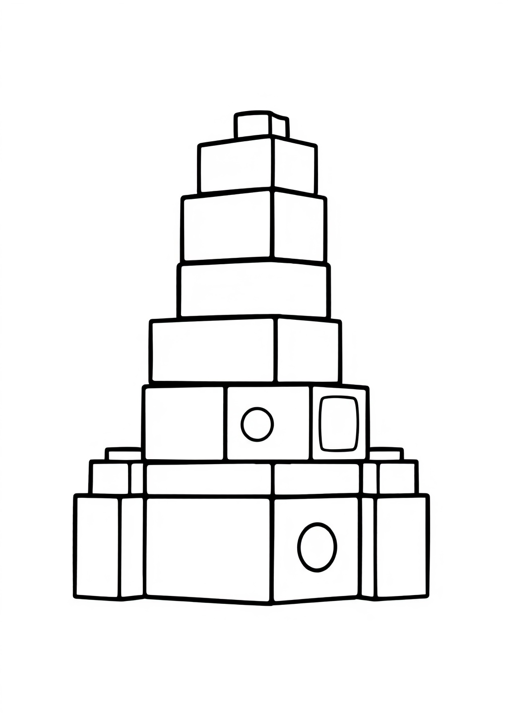 Ausmalbild: Bauklötze