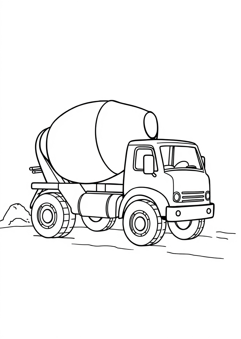 Ausmalbild: Betonmischer