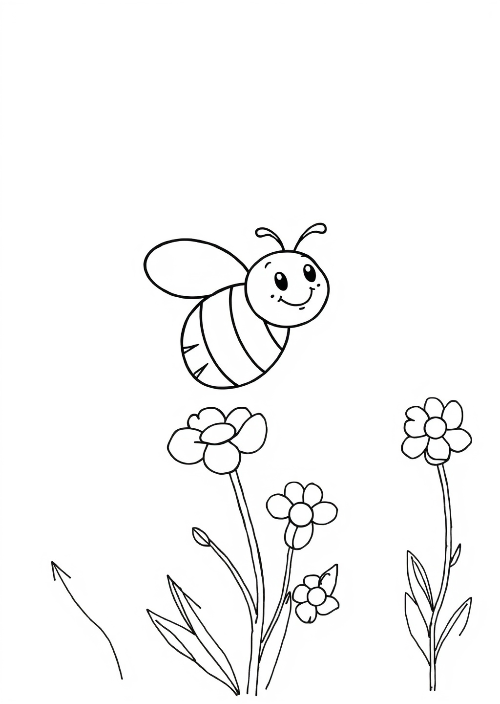 Ausmalbild: Biene