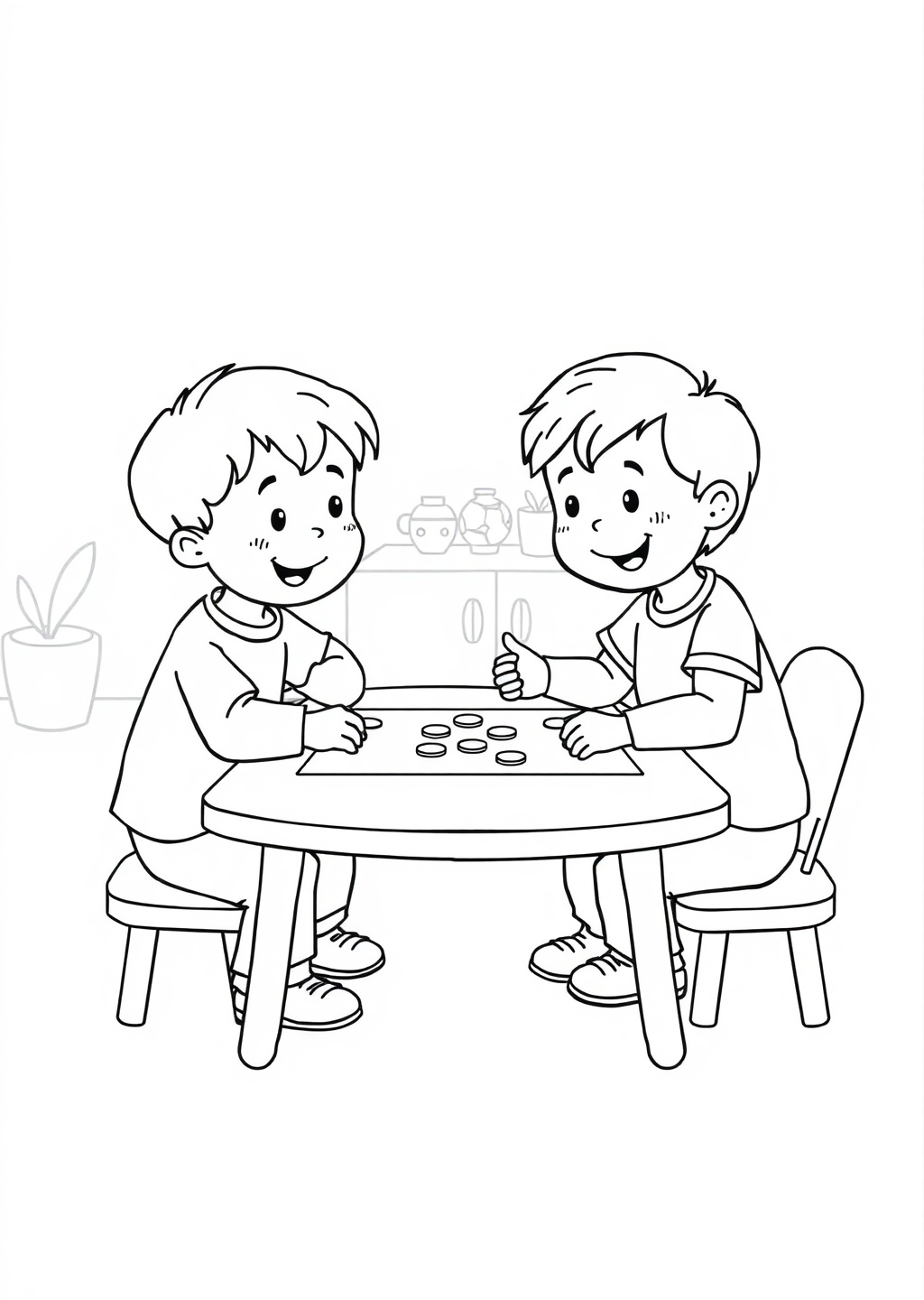 Ausmalbild: Brettspiel