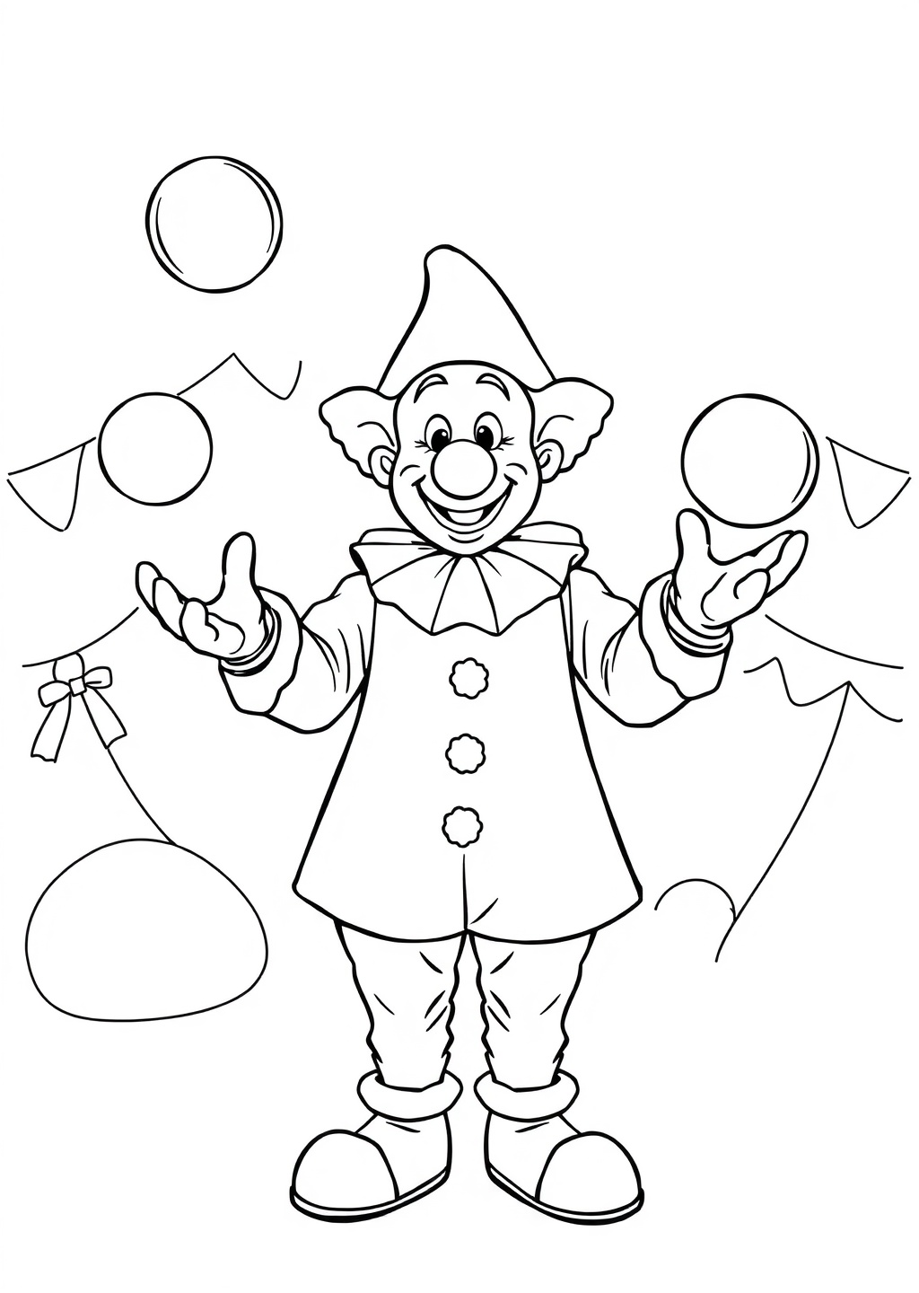 Ausmalbild: Clown