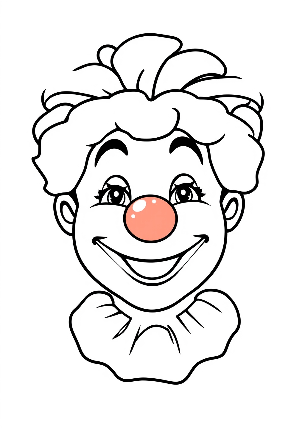 Ausmalbild: Clown-Gesicht