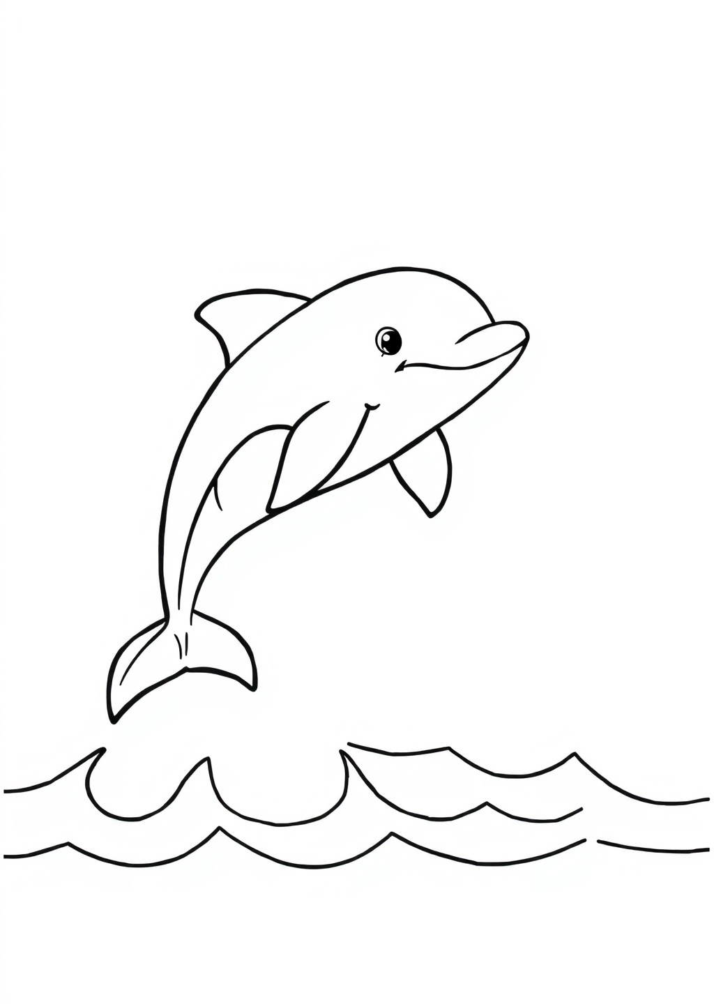 Ausmalbild: Delfin