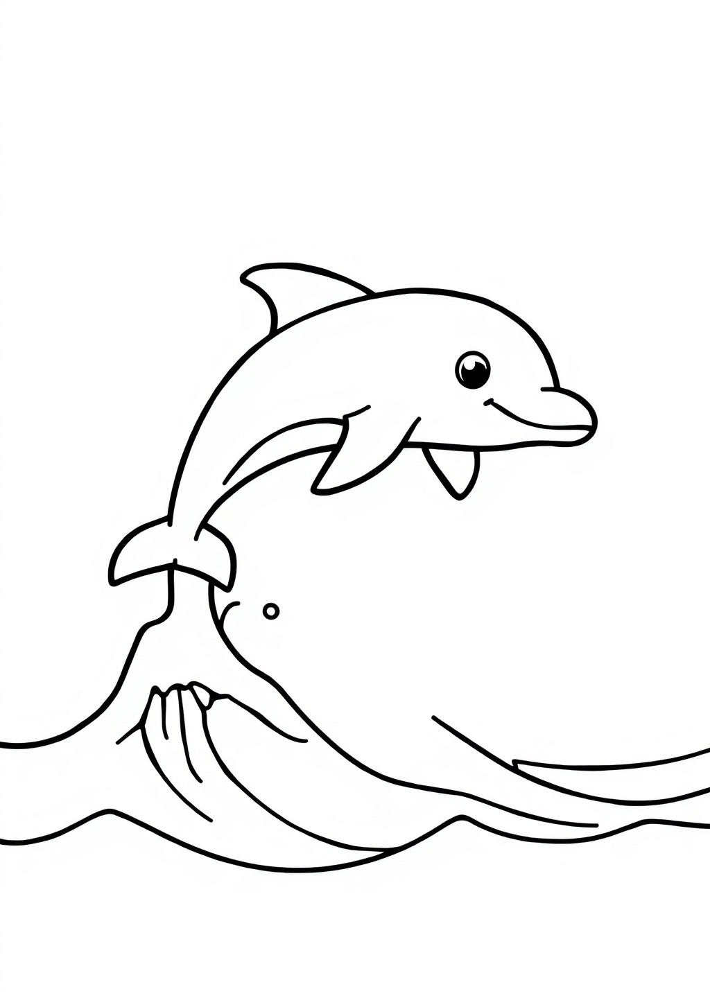 Ausmalbild: Delfin