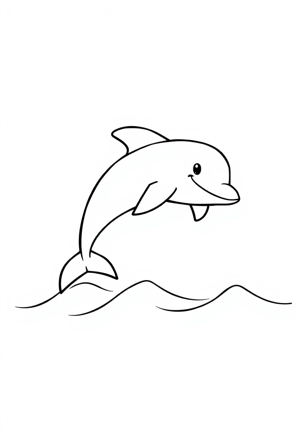 Ausmalbild: Delfin