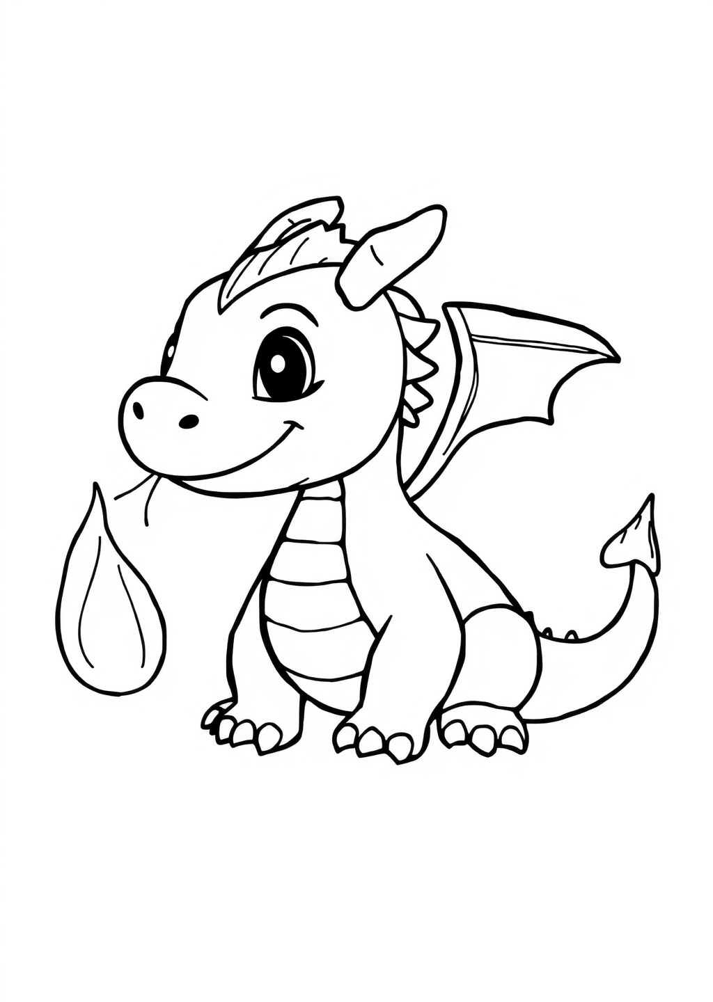 Ausmalbild: Drache