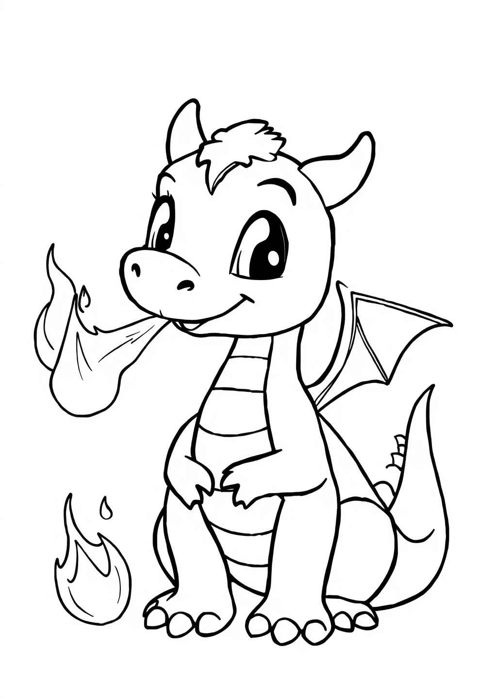 Ausmalbild: Drache