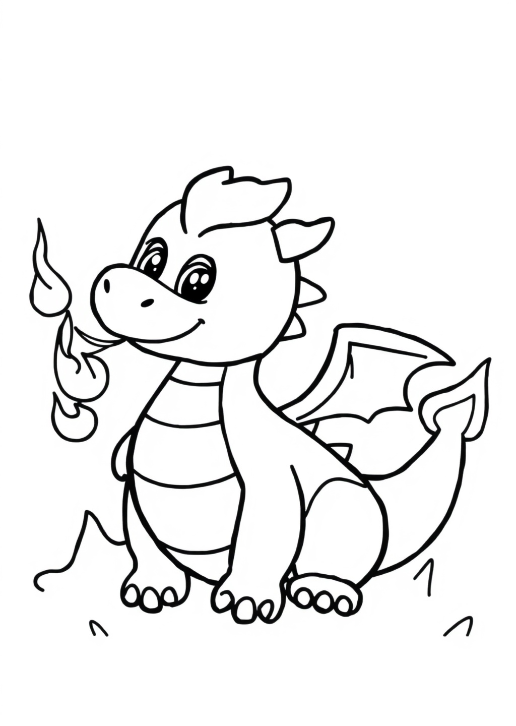 Ausmalbild: Drache