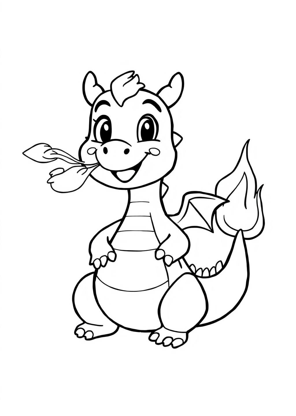 Ausmalbild: Drache