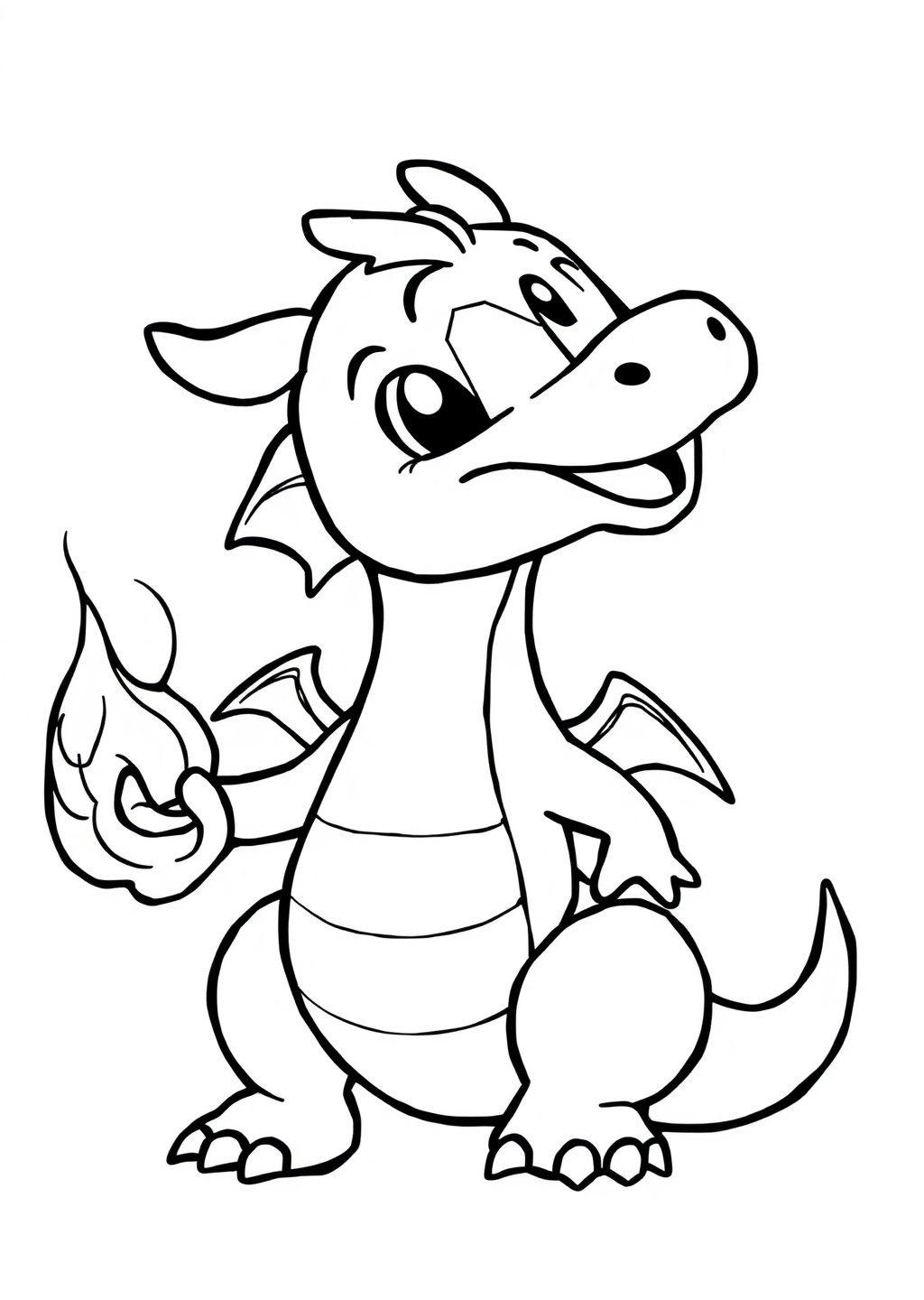 Ausmalbild: Drache