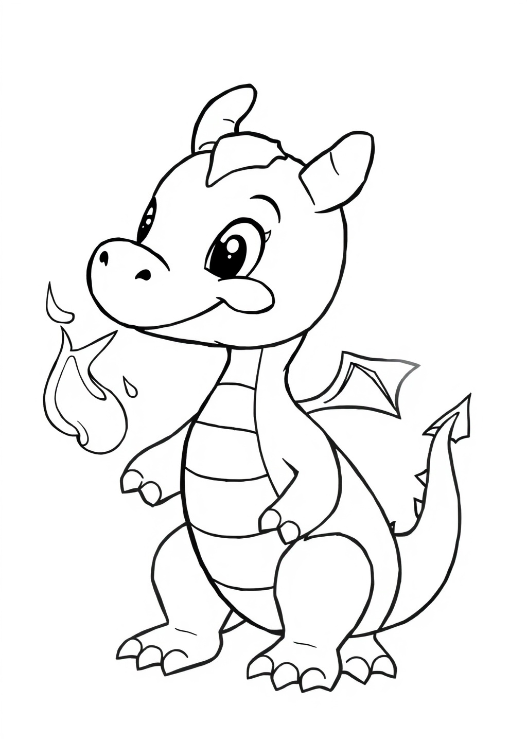Ausmalbild: Drache