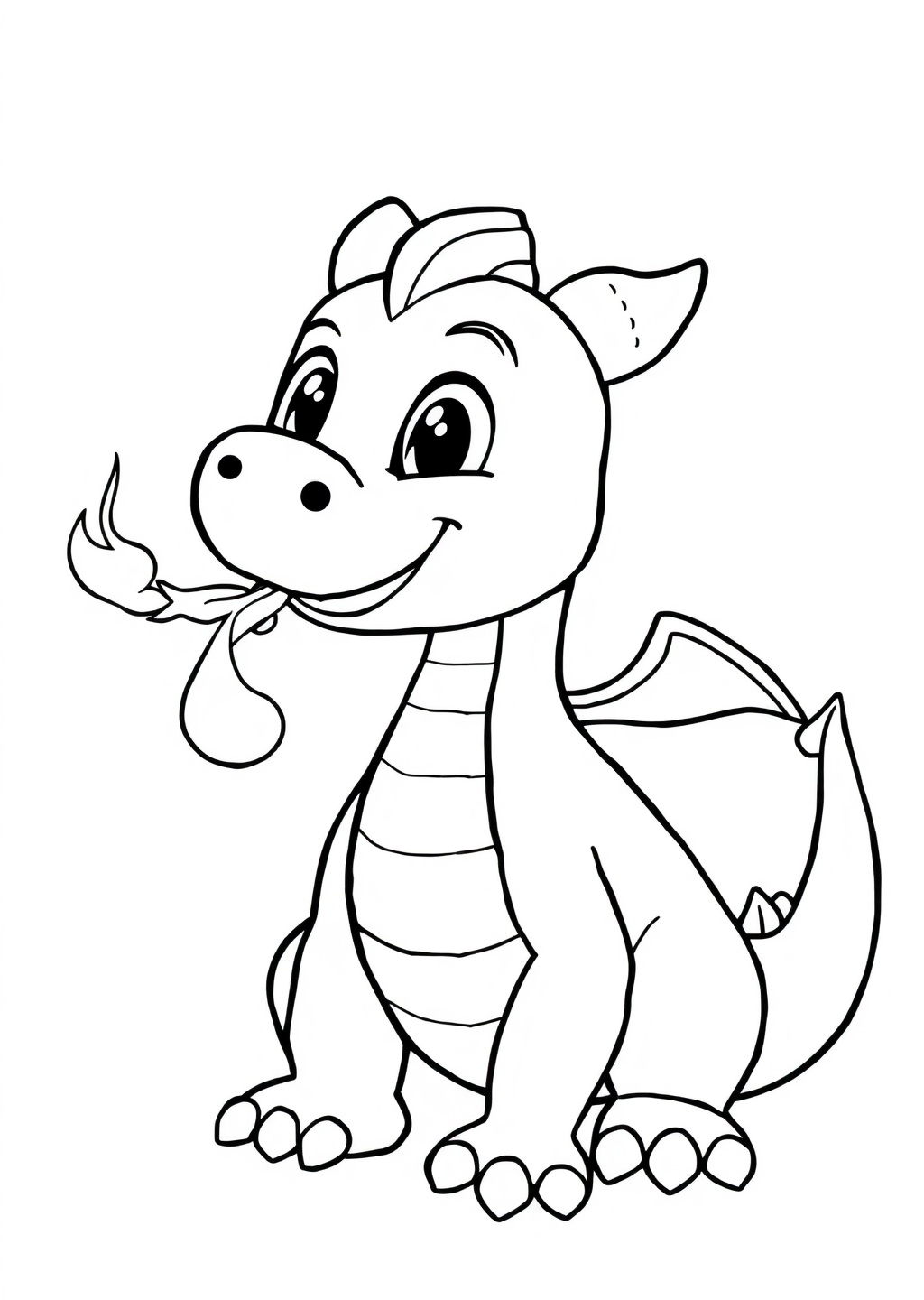 Ausmalbild: Drache